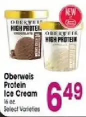 Jewel-Osco Oberweis Protein Ice Cream offer