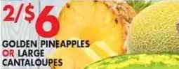 Compare Foods Golden pineapples or large cantaloupes offer