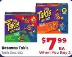 Supermercado El Rancho Botanas Takis Tortilla Chips offer
