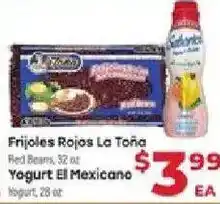 Supermercado El Rancho Frijoles Rojos La Toña Yogurt El Mexicano offer
