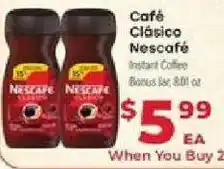 Supermercado El Rancho Nescafe cafe clasico instant coffee offer