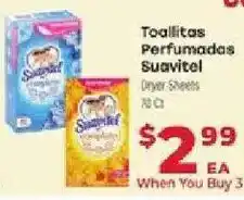 Supermercado El Rancho Suavitel dryer sheets offer