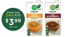 Fry's Simple Truth Organic Broth offer
