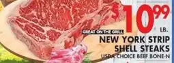 Associated New York Strip Shell Steaks offer