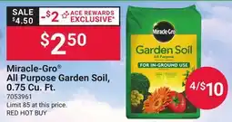 Ace Hardware Miracle-Gro All Purpose Garden Soil, 0.75 Cu. Ft offer