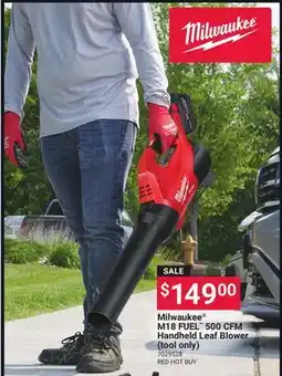 Ace Hardware Milwaukee M18 FUEL 500 CFM Handheld Leaf Blower (tool only) offer