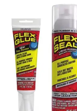 Ace Hardware Flex Glue , Flex Paste , Flex Seal , or Flex Tape Rubberized Sealants offer