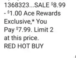 Ace Hardware Zinsser Spray Primer offer