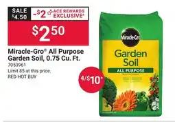 Ace Hardware Miracle-Gro All Purpose Garden Soil offer