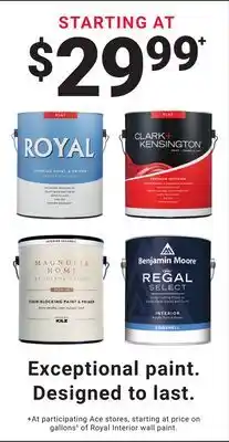 Ace Hardware Exceptional paint offer