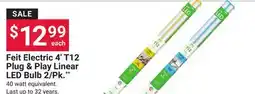 Ace Hardware Feit Electric 4' T12 Plus & Play Linear LED Bulb 2/Pk offer