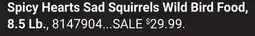 Ace Hardware Spicy Hearts Sad Squirrels Wild Bird Food, 8.5 Lb offer