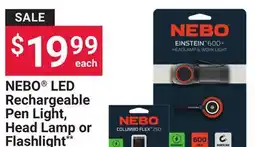 Ace Hardware NEBO LED Rechargeable Pen Light, Head Lamp or Flashlight offer