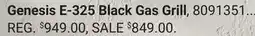 Ace Hardware Genesis E-325 Black Gas Grill offer