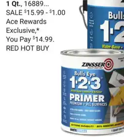 Ace Hardware ZINSSER Bulls Eye 1-2-3 PRIMER offer
