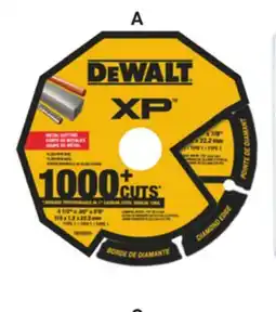 Ace Hardware DEWALT XP 4.5 Diamond Metal Cutting Wheel offer