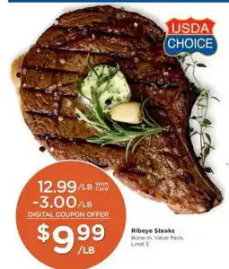 Kroger Ribeye Steaks offer