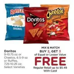 Kroger Doritos, Cheetos or Ruffles offer