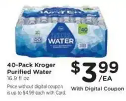 Kroger Kroger purified water offer
