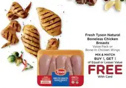 Kroger Fresh Tyson Natural Boneless Chicken Breasts offer