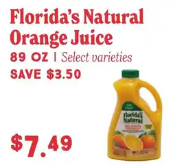 Market of Choice Florida's Natural Orange Juice offer