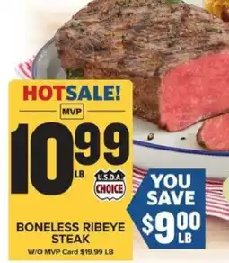 Food Lion Mvp boneless ribeye steak offer