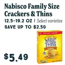 Market of Choice Nabisco family size crackers & thins offer