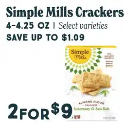 Market of Choice Simple Mills Crackers offer