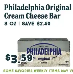 Market of Choice Philadelphia original cream cheese bar offer