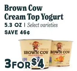 Market of Choice Brown Cow Cream Top Yogurt offer