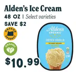 Market of Choice Alden's Ice Cream offer
