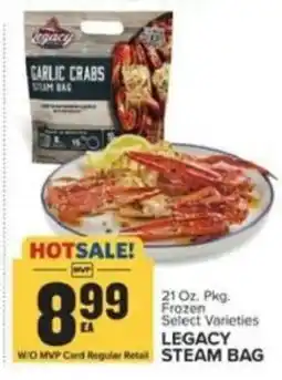 Food Lion Legacy steam bag garlic crabs offer