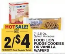 Food Lion Food lion fudge cookies or vanilla wafers offer