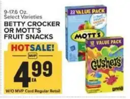 Food Lion Betty Crocker or Mott's fruit snacks offer