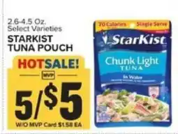 Food Lion Starkist tuna pouch offer