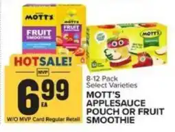 Food Lion Mott's Applesauce Pouch or Fruit Smoothie offer
