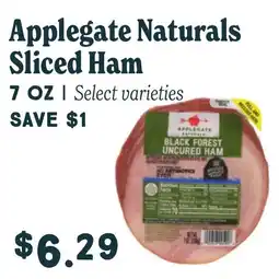 Market of Choice Applegate Naturals Sliced Ham offer