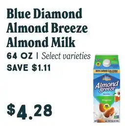 Market of Choice Blue Diamond Almond Breeze Almond Milk offer