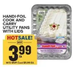 Food Lion Handi-foil cook and carry utility pans with lids offer