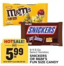Food Lion Snickers or M&M's Fun Size Candy offer