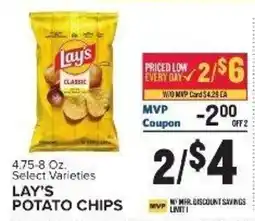 Food Lion Lay's potato chips offer