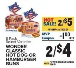Food Lion Wonder classic hot dog or hamburger buns offer