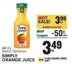 Food Lion Simply orange juice offer