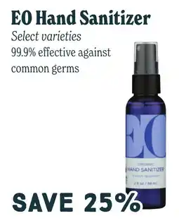 Market of Choice EO Hand Sanitizer offer