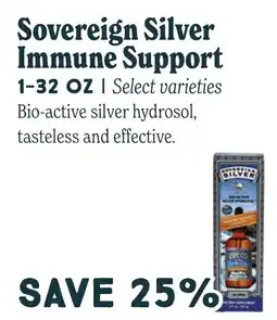 Market of Choice Sovereign Silver Immune Support offer