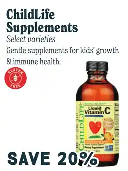 Market of Choice ChildLife Liquid Vitamin C offer