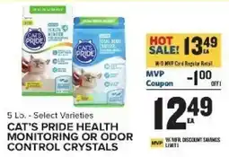 Food Lion Cat's Pride Health Monitoring or Odor Control Crystals offer