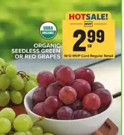 Food Lion Organic Seedless Green Or Red Grapes offer