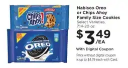 Kroger Nabisco Oreo or Chips Ahoy Family Size Cookies offer