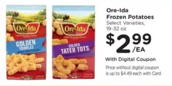 Kroger Ore-ida frozen potatoes offer